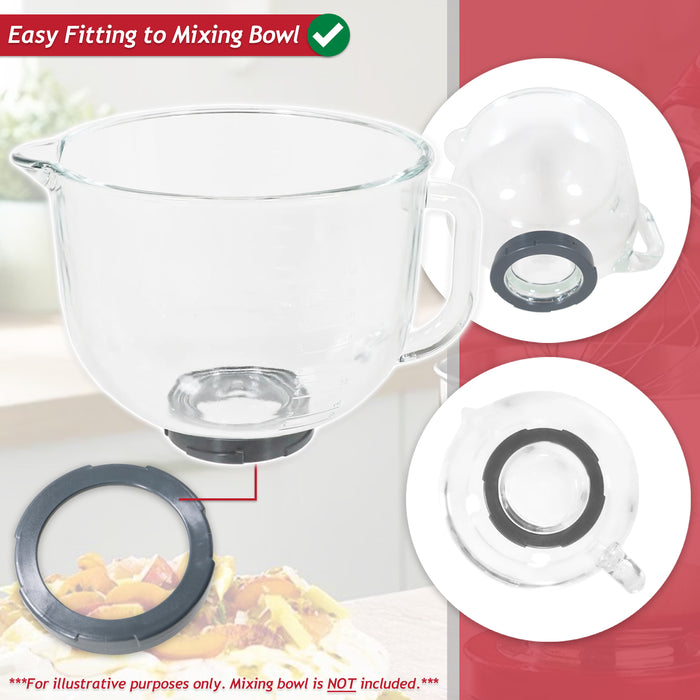 Kenwood KMIX Bowl Socket + Ring Nut Set KMX75 KMX750 KMX754 KMX760 KMX761 KMX770 4 Lug (AS00003115)