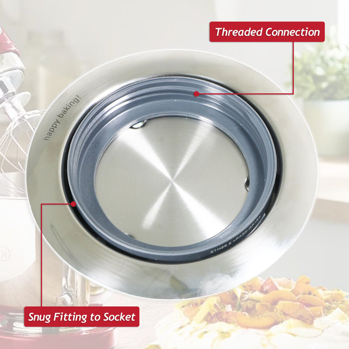Kenwood KMIX Bowl Socket + Ring Nut Set KMX75 KMX750 KMX754 KMX760 KMX761 KMX770 4 Lug (AS00003115)