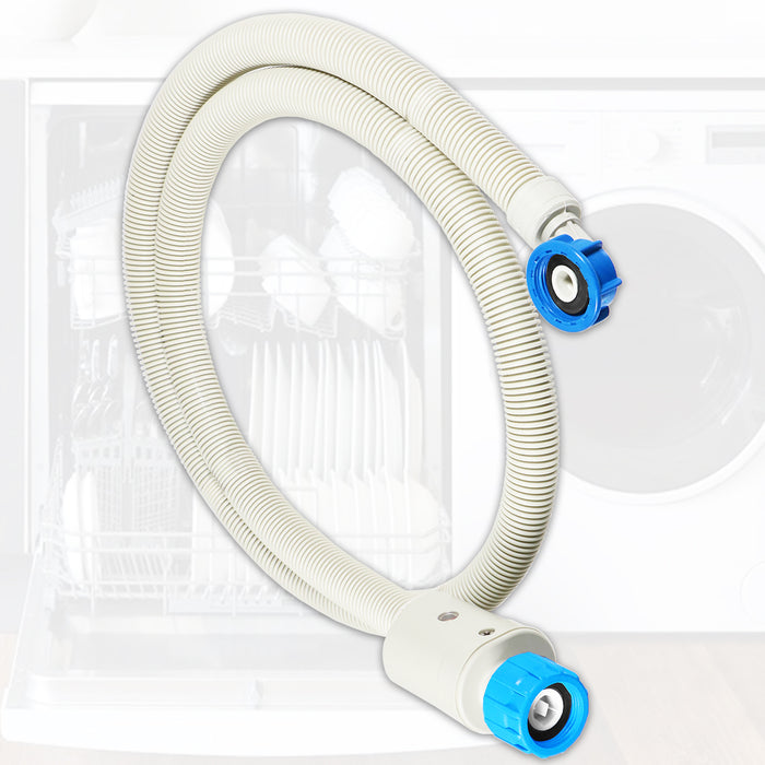 Safety Inlet Hose Washing Machine Dishwasher Water Fill Leak Protection Stop Valve Pipe (1.5m Length, 3/4" Connections)