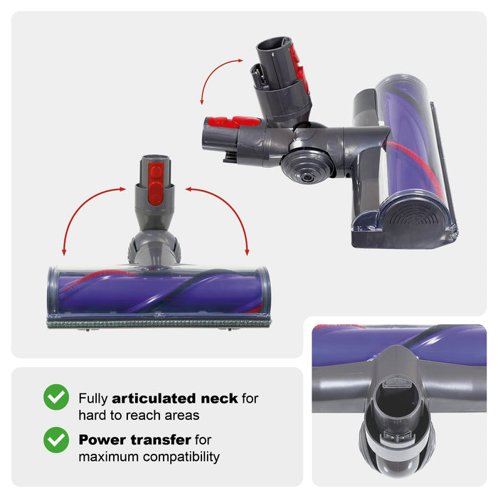 Brush Head for Dyson V7 V8 V10 V11 V15 Vacuum Cleaners Animal Torque Direct Drive Head + Brush