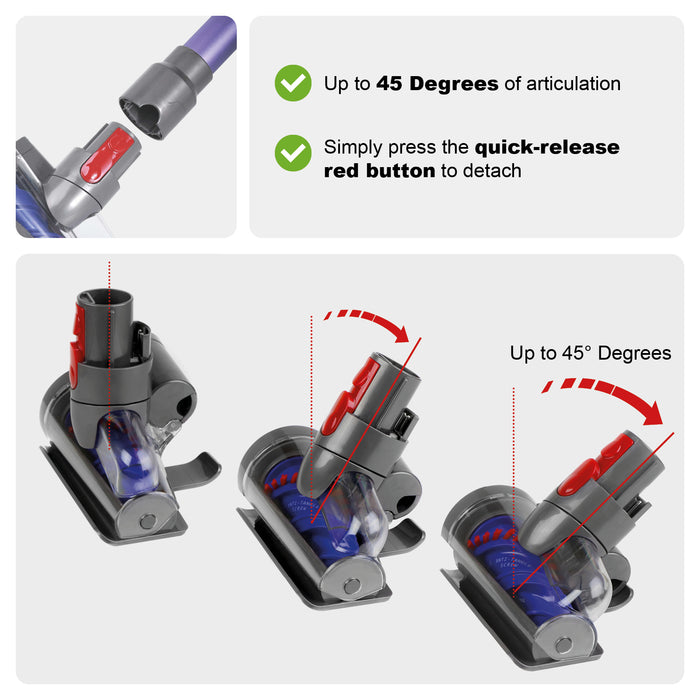 Anti Tangle Hair Screw Tool Brush Head for Dyson Animal V7 V8 V10 V11 V15 SV10 SV11 SV12 SV14 SV15 SV22