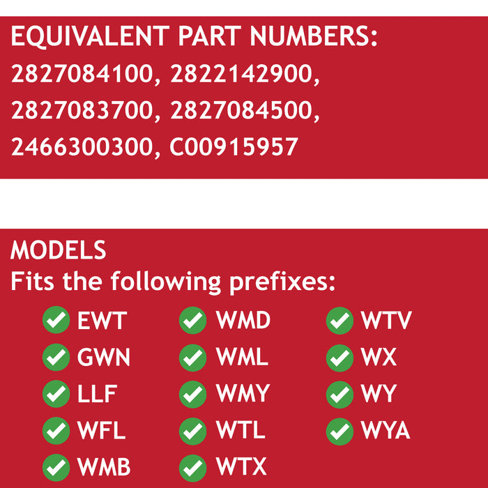 Beko Door Seal Washing Machine EWT GWN WMB WMD WMY WTV WYA 2466300300 2827084100