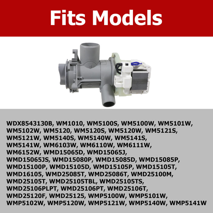 Washing Machine Drain Pump 25W & Filter for Beko WM5 WM6 WMD WMP WDX Series