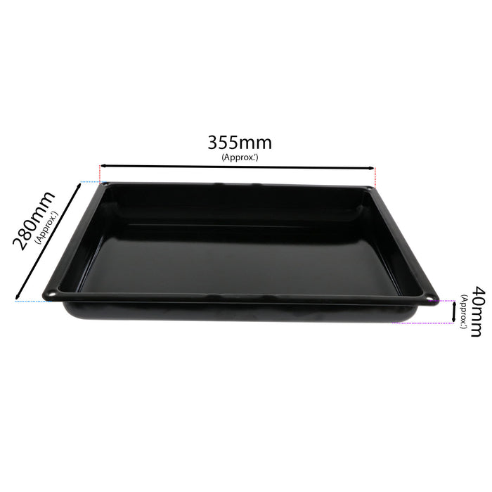 Grill Pan for Hotpoint for Indesit Drip Tray Baking Roasting Small 355 x 280 mm