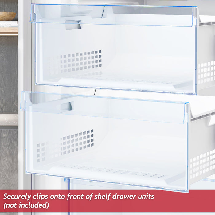 Beko Freezer Drawer Cover Top or Middle Shelf Front Panel Replacement (4638960600 / 4638960672)