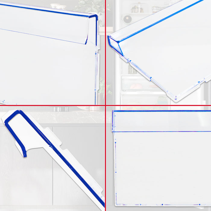 Beko Freezer Drawer Cover Top or Middle Shelf Front Panel Replacement (4638960600 / 4638960672)