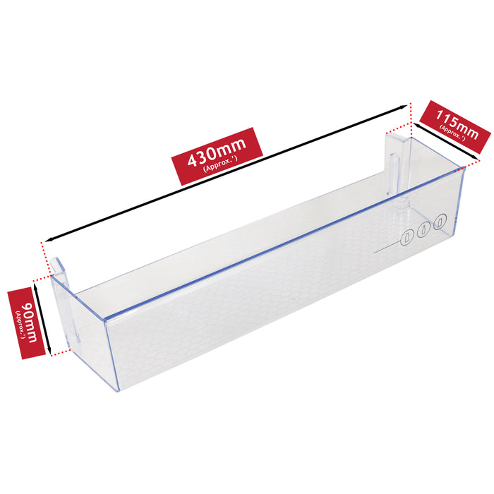 Beko Fridge Door Lower Bottle Shelf Bottom Rack 430 x 115 x 90 mm 5928630700