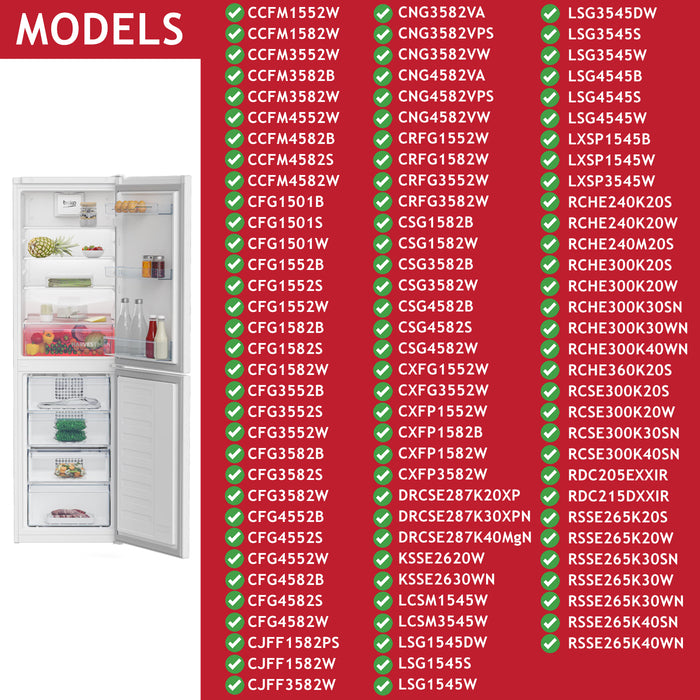 Beko Fridge Door Lower Bottle Shelf Bottom Rack 430 x 115 x 90 mm 5928630700
