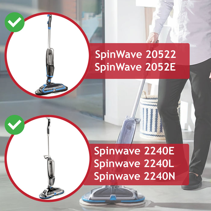 Left & Right Hand Spinner Rotating Discs For Bissell SpinWave Hard Floor Cleaner Mop