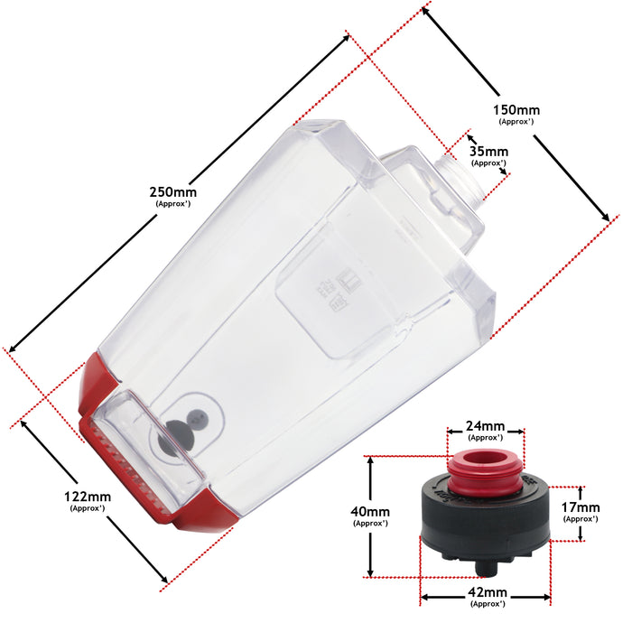 Clean Water Tank & Red Cap for Bissell TurboClean Powerbrush 2889E Carpet Cleaners