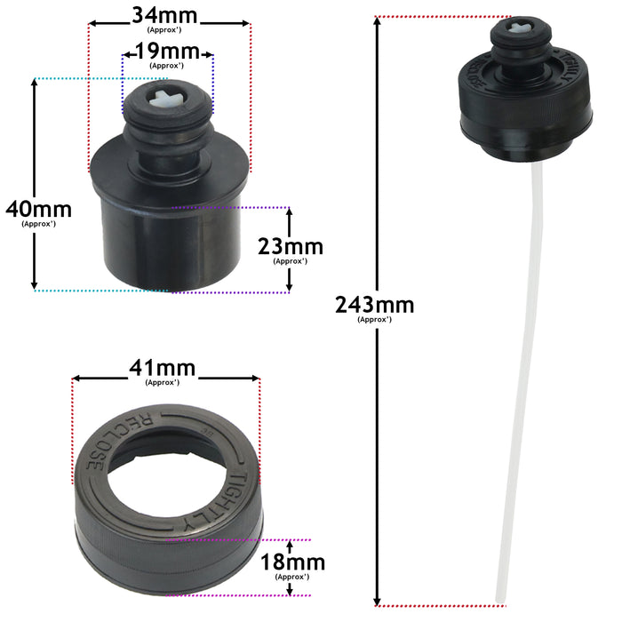 Clean Water Tank Cap & Insert Nozzle For Bissell SpotClean Little Green Carpet Cleaners 2035014