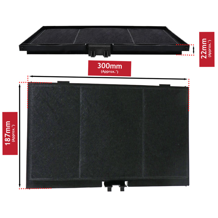 Carbon Filter for Neff Cooker Hood Z54TC01X0 Z54TS01X0 D49ED22N0B D46ED22N0B x 2 Filters