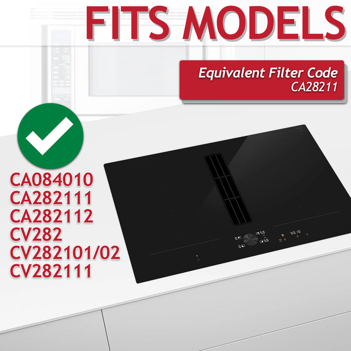 Activated Carbon Filter for Gaggenau CA084010 CA282111 CV282 Cooker Hood (Pack of 4 Filters)