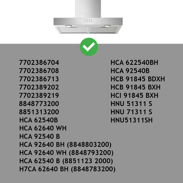 Charcoal Carbon Filters for Beko Cooker Hood (Pack of 4)