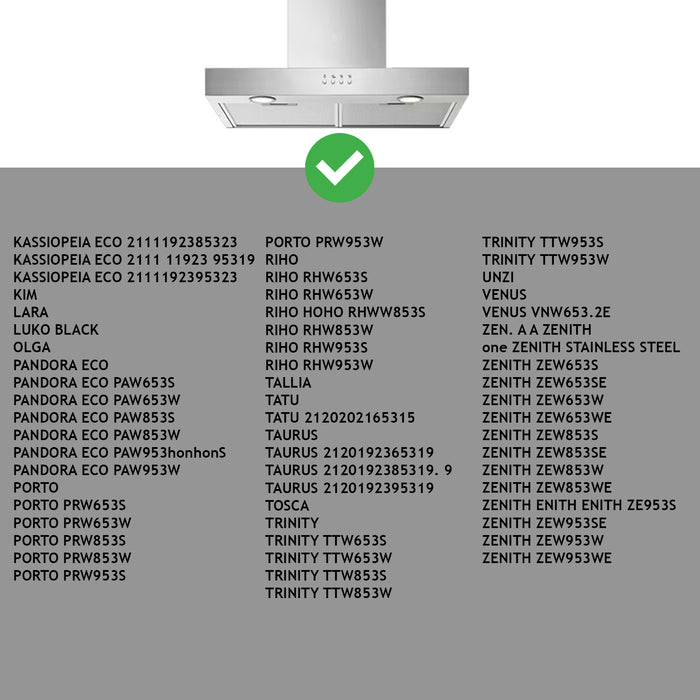 Carbon Charcoal Vent Filter for Silverline Cooker Extractor Hood (Pack of 2 Filters)