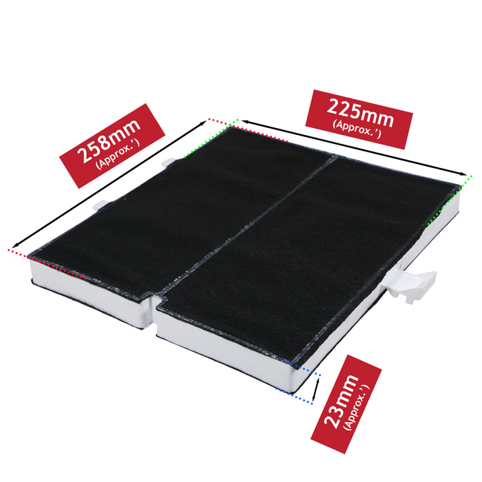Carbon Filter for Siemens Cooker Hood LC479 LC476 LC469 258 x 225 mm 361047