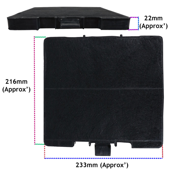 Carbon Filter for Bosch DWB06W452B Cooker Hood 11026769 DHZ5326 DHZ5325 DHZ5365 (Pack of 1)