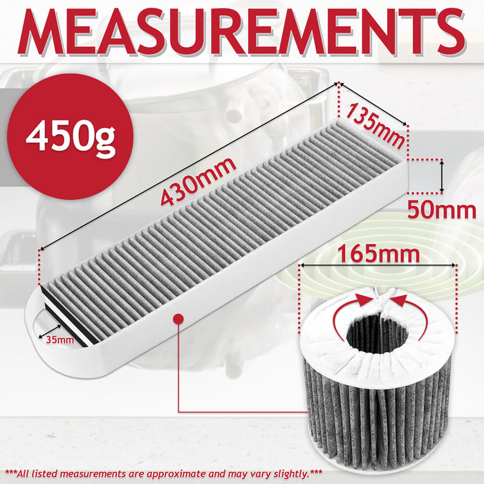 Activated Carbon Filter for Bora Pure M S X PURA PUXA PURU PUXU Cooker Hood (PUAKF)