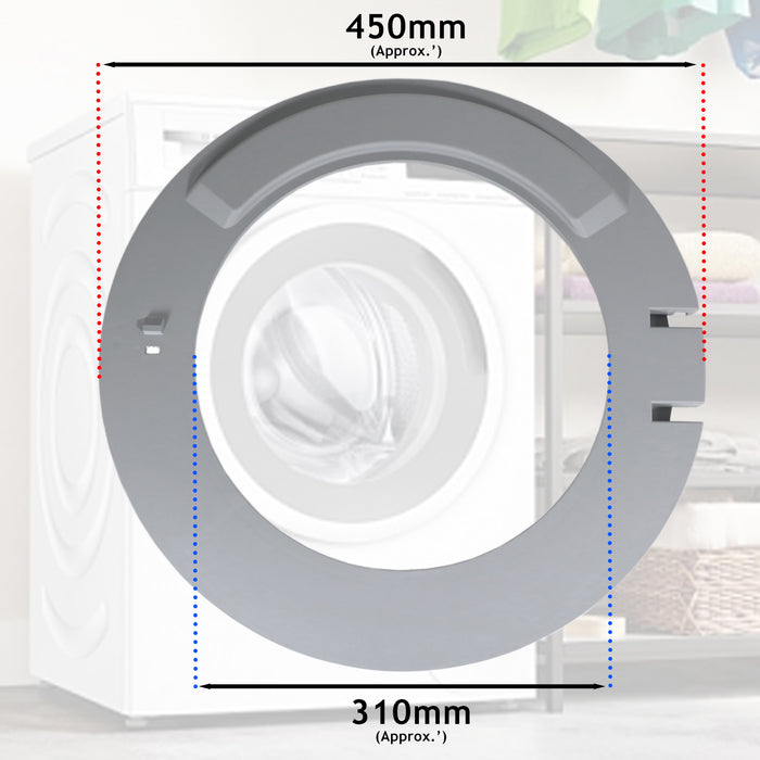 Bosch Washing Machine Door Frame Porthole Window Fascia Cover Grey 00715019 WAN2000 WAN2800 Series
