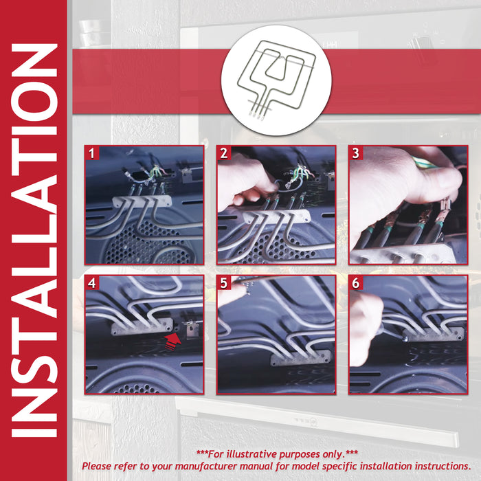 Dual Heating Element for Bosch Neff Siemens Top Grill Oven Cooker (2700W, 220V / 240V)