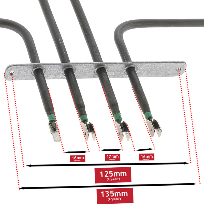 Neff Oven Grill Element Top Upper 2500w Dual Heating 00777226 J1ACE U1ACE U1ACI