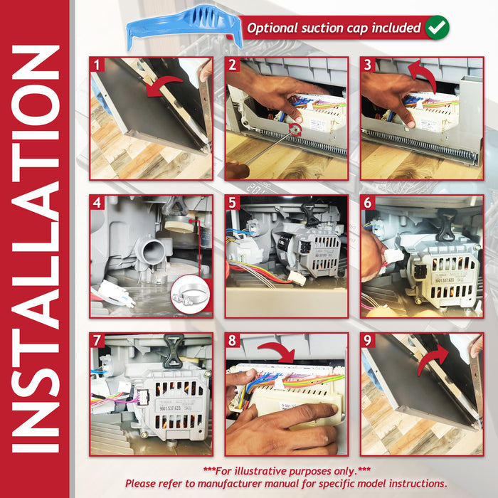 Bosch Neff Siemens Dishwasher Heat Pump Main Circulation Motor Flow Assembly Kit (12019637)