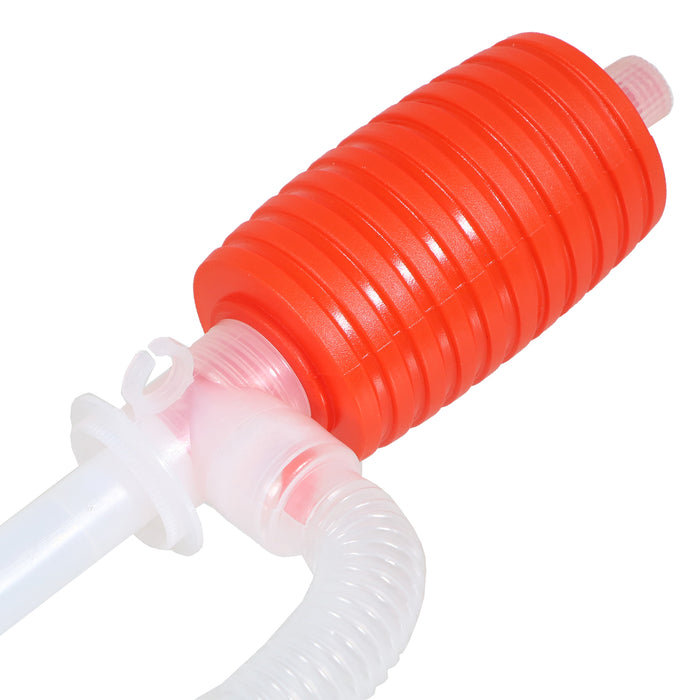 Manual Syphon Pump Hand Squeeze Operated Petrol Diesel Fuel Liquid Oil Barrel Transfer Hose Tube