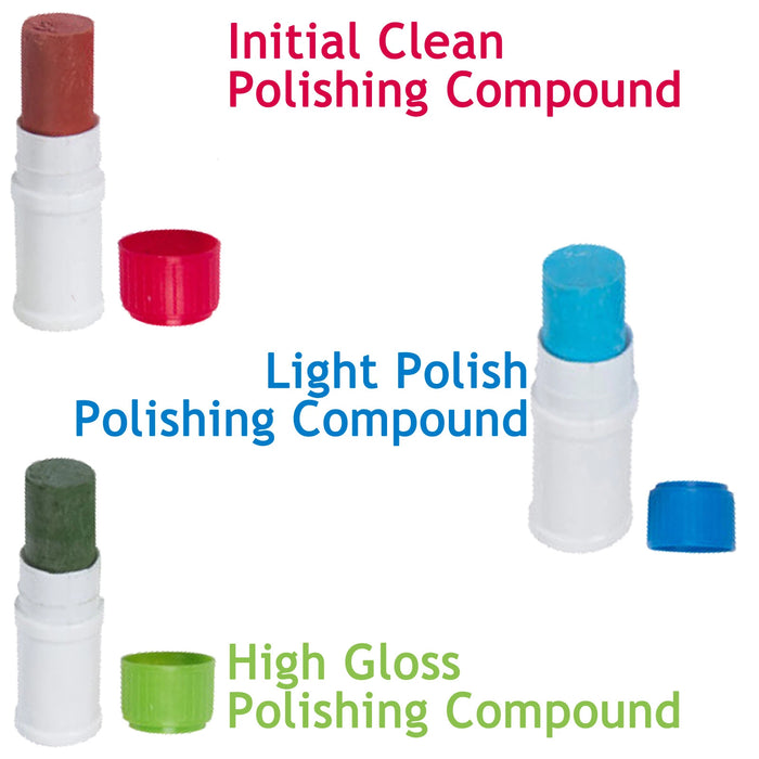 7 PC Metal Cleaning, Polishing & Buffing Kit for Drill + 4 Piece Compound Set