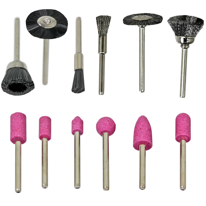 Polishing Tools Fine Cleaning Brush Set Grinding Rotary Power Tool Bits 12 Piece