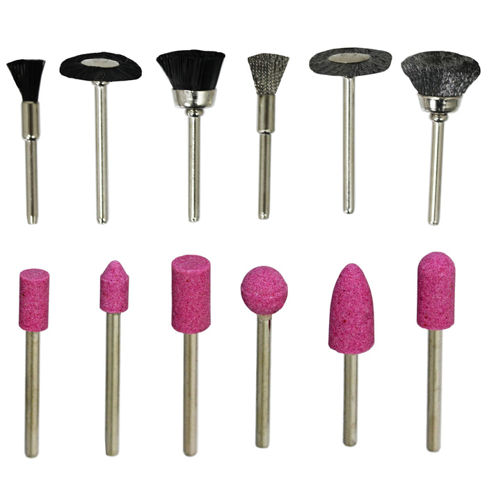 Polishing Tools Fine Cleaning Brush Set Grinding Rotary Power Tool Bits 12 Piece