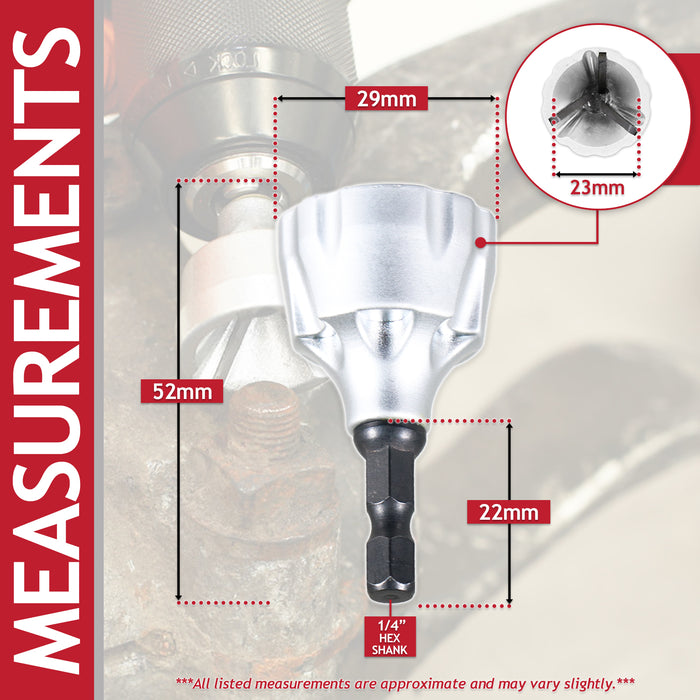 External Chamfer Deburring Tool 3-19mm 1/4" Hex Shank 50° Angle Tungsten Carbide Drill Bit Attachment