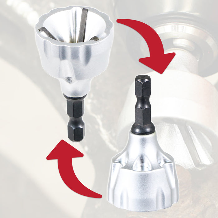 External Chamfer Deburring Tool 3-19mm 1/4" Hex Shank 50° Angle Tungsten Carbide Drill Bit Attachment