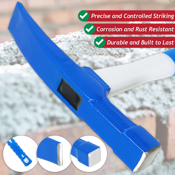 Brick Hammer Chisel 24oz Heavy Duty Fibreglass Handle Non Slip Grip Masonry Tool