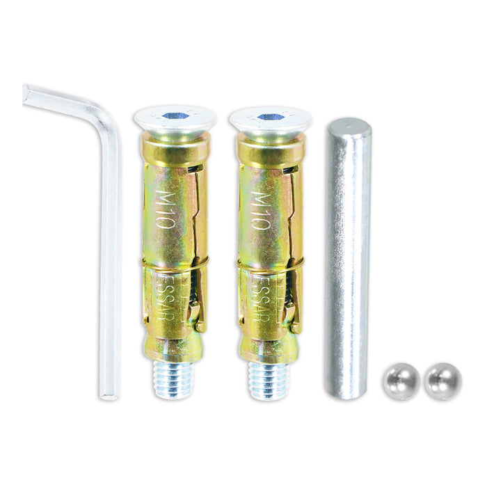 Wall Ground Security Anchor Motorcycle Bicycle Scooter Power Tool Anti-Theft Steel Chain Lock Kit (65mm x 160mm)