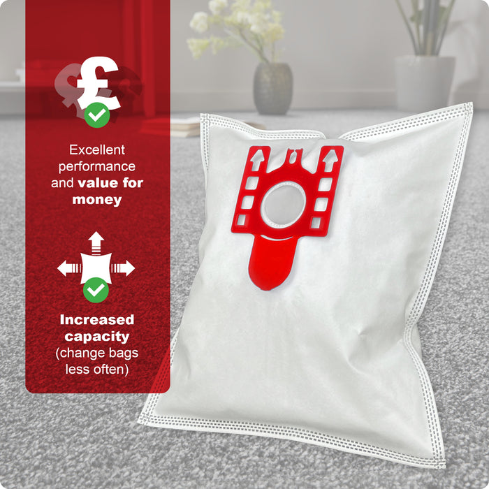 12 Bags for MIELE FJM Air Filters 9917710 Cloth Microfibre C1 C2 C3 S4210 S6210