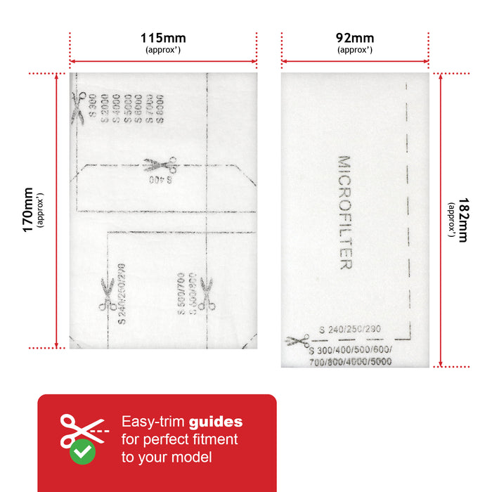 12 Bags for MIELE FJM Air Filters 9917710 Cloth Microfibre C1 C2 C3 S4210 S6210