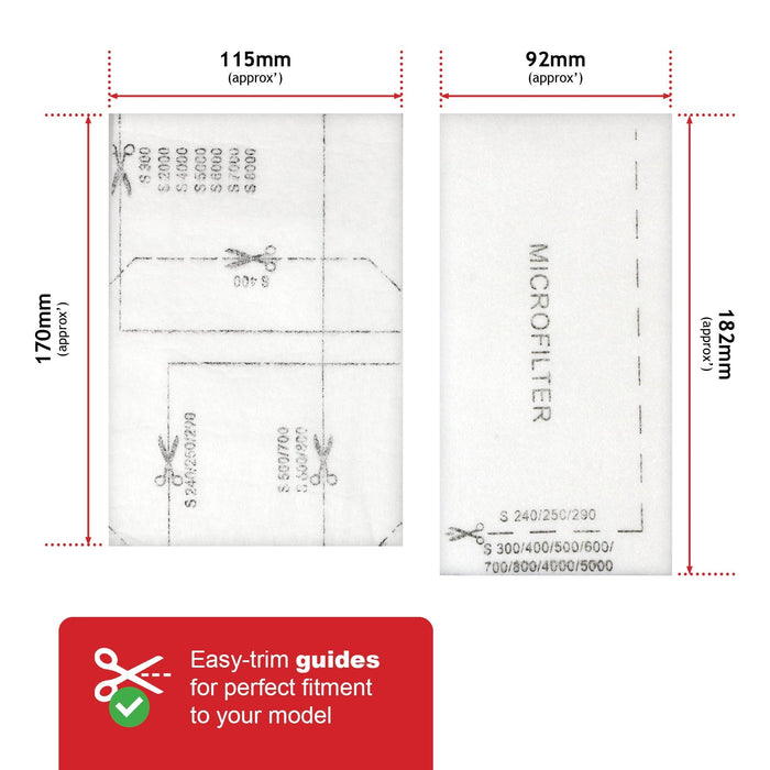 12 Bags for MIELE FJM Air Filters 9917710 Cloth Microfibre C1 C2 C3 S4210 S6210