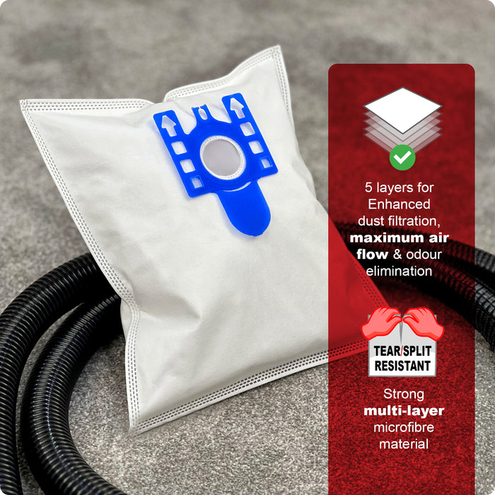 4 Bags for MIELE GN FILTERS S2111 S5211 S5261 C2 C3 CX1 Blizzard S8320 Cat & Dog