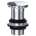 Clicker Basin Waste Bathroom / Sink Plug 1 1/4" Round Silver Unslotted