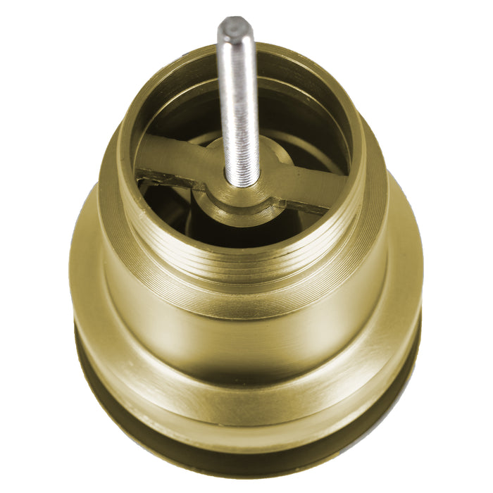 Clicker Basin Waste Plug 1 1/4" 60mm Click Clack Bathroom Sink Pop Up Push Dome (Brushed Brass)
