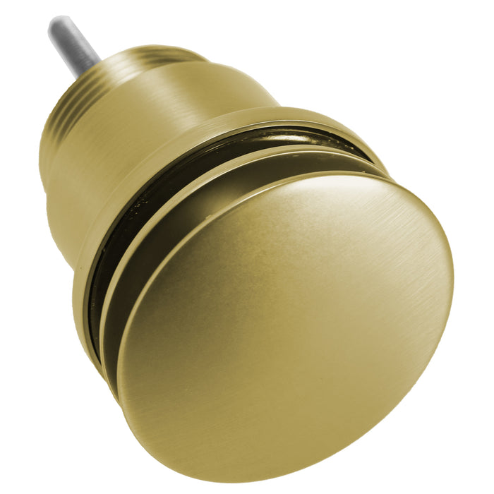 Clicker Basin Waste Plug 1 1/4" 60mm Click Clack Bathroom Sink Pop Up Push Dome (Brushed Brass)
