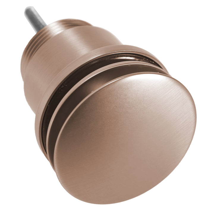 Clicker Basin Waste Plug 1 1/4" 60mm Click Clack Bathroom Sink Pop Up Push Dome (Brushed Copper)