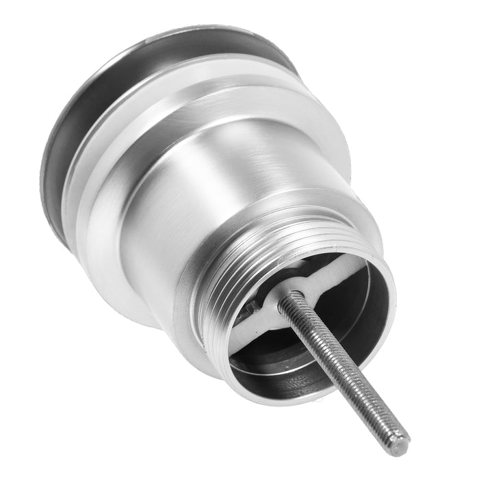 Clicker Basin Waste Plug 1 1/4" 60mm Click Clack Bathroom Sink Pop Up Push Dome (Gloss Chrome)