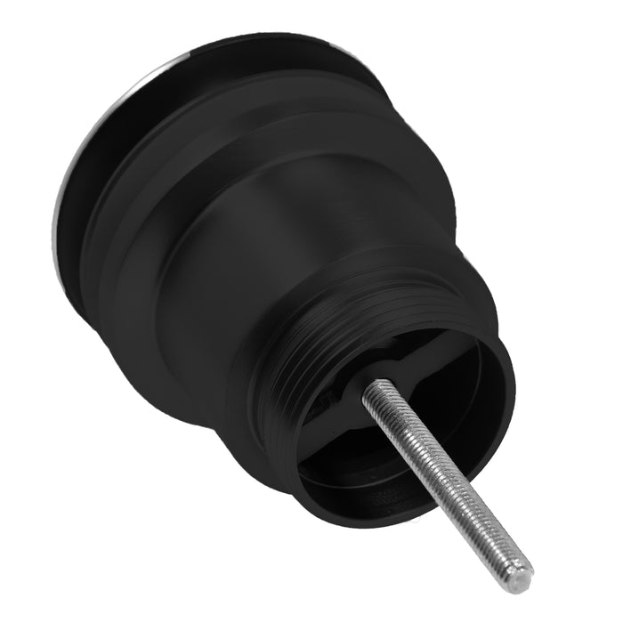 Clicker Basin Waste Plug 1 1/4" 60mm Click Clack Bathroom Sink Pop Up Push Dome (Matt Black)