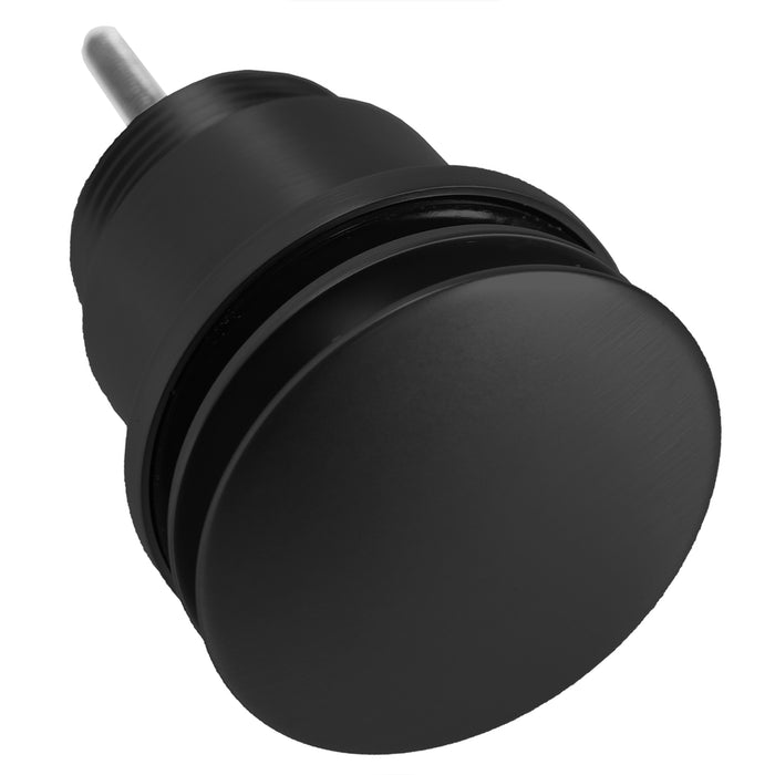 Clicker Basin Waste Plug 1 1/4" 60mm Click Clack Bathroom Sink Pop Up Push Dome (Matt Black)