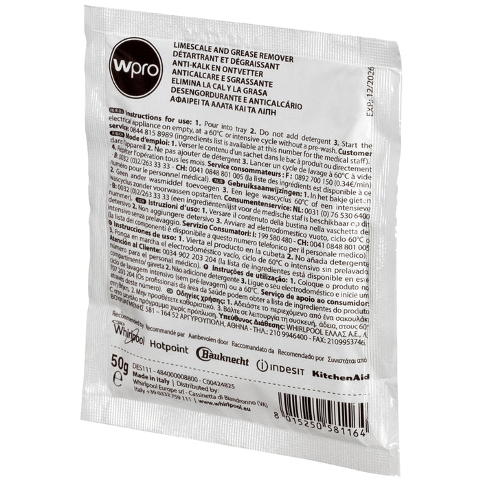 Universal Limescale & Grease Remover For Washing Machine Pack of 12 C00424828 C00090908