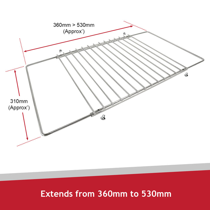 SPARES2GO Adjustable Oven Shelf For Adlia Caravan/Motorhome – Extendable, Locking Nuts Included