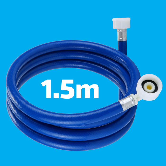 Universal 1.5M Cold Water Washing Machine Fill Hose Inlet Feed Pipe 1.5 Metres