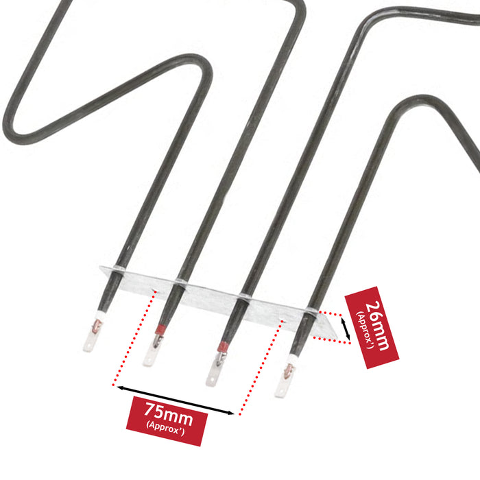 Whirlpool Dual Heating Element Grill Oven 2600w C00573030 ADMC 1918/IX AKL307 IX