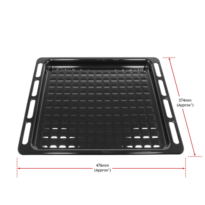 Oven Grill Tray Crisper Shelf For Indesit Full Width Bottom Drip Base Pan Rack 476mm x 374mm
